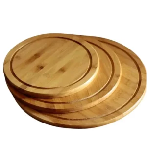 Set 3 Pz Tagliere Taglieri Bamboo Spessi Tagliare Carne Verdure Pane 24-28-36 Cm