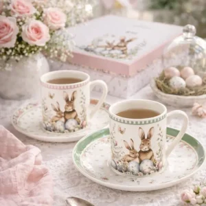Set 6 Tazze con Piattino Collezione Rabbit Pepen– Nuvole di Stoffa