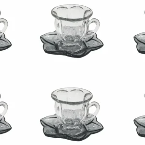 Set 6 Tazzine da Caffè Ø7x7 cm Vetro Villa d'Este Home Tivoli Glass Trasparenti