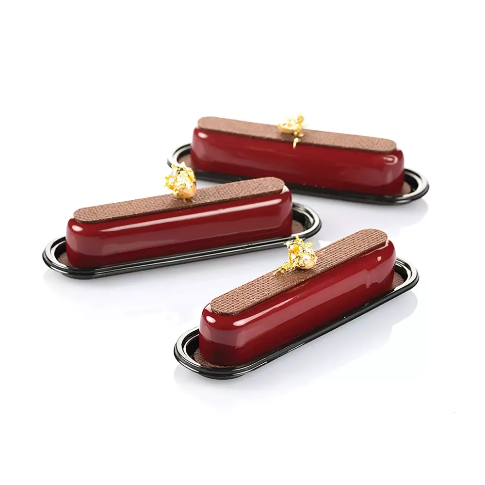 Set/100 Vassoi Fashion Éclair Neri – 140×32 mm