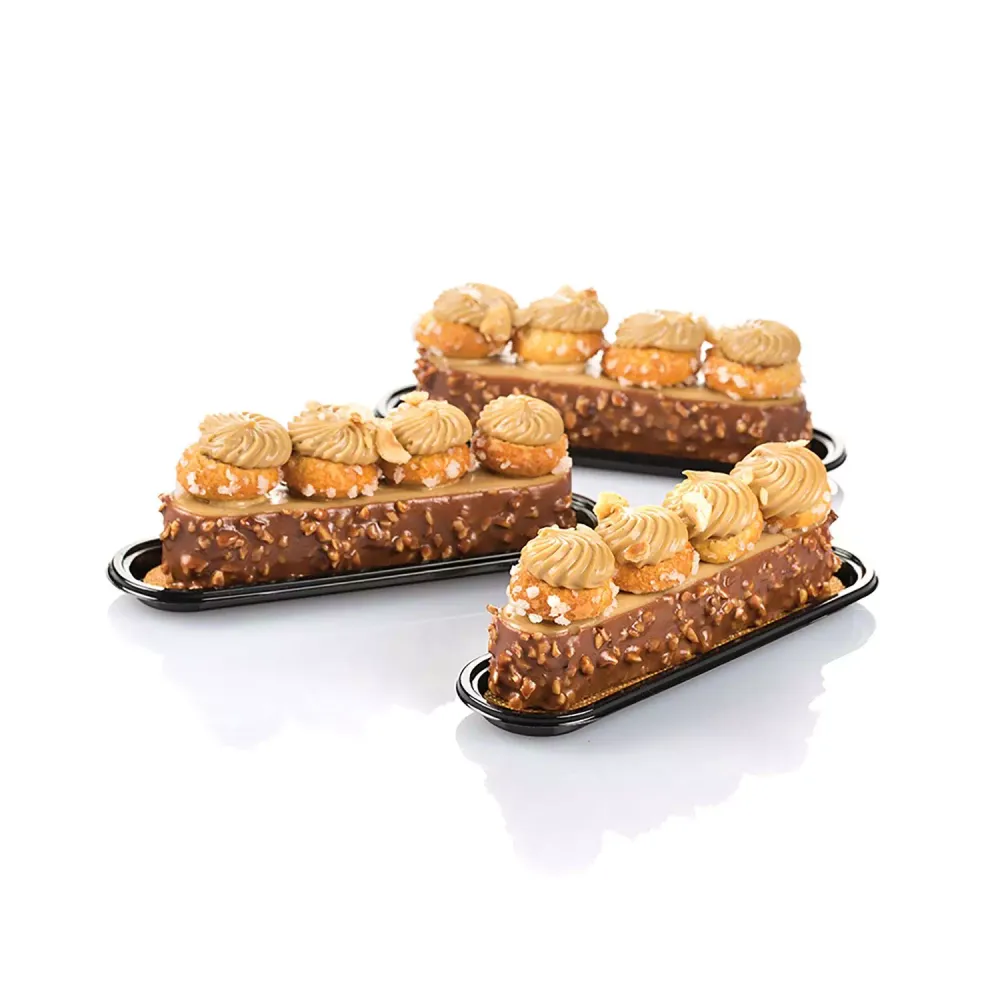 Set/100 Vassoi Fashion Éclair Neri – 140×32 mm