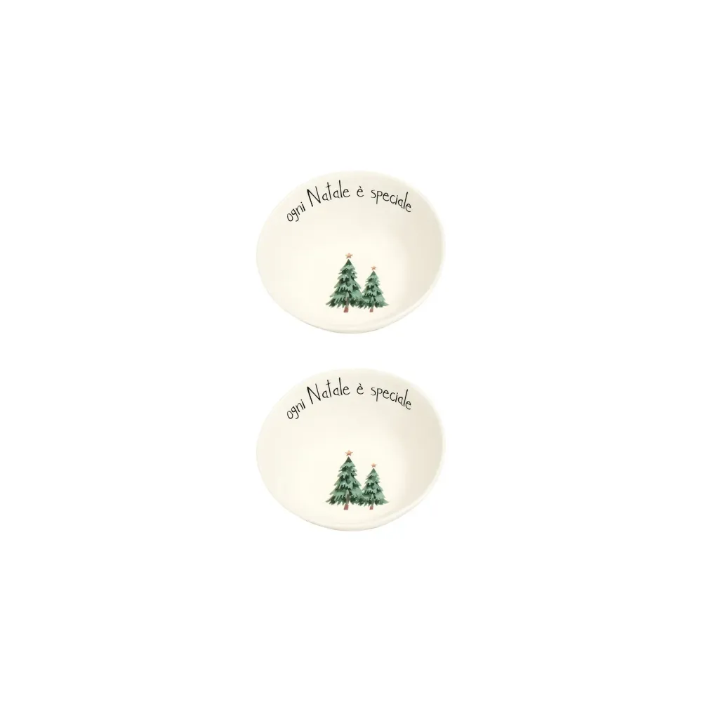 Simple Day Set 2 Coppette Ogni Natale è Speciale D12,6 cm Gres