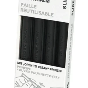 SLIDER STRAW cannuccia nera 4 pezzi 15 cm
