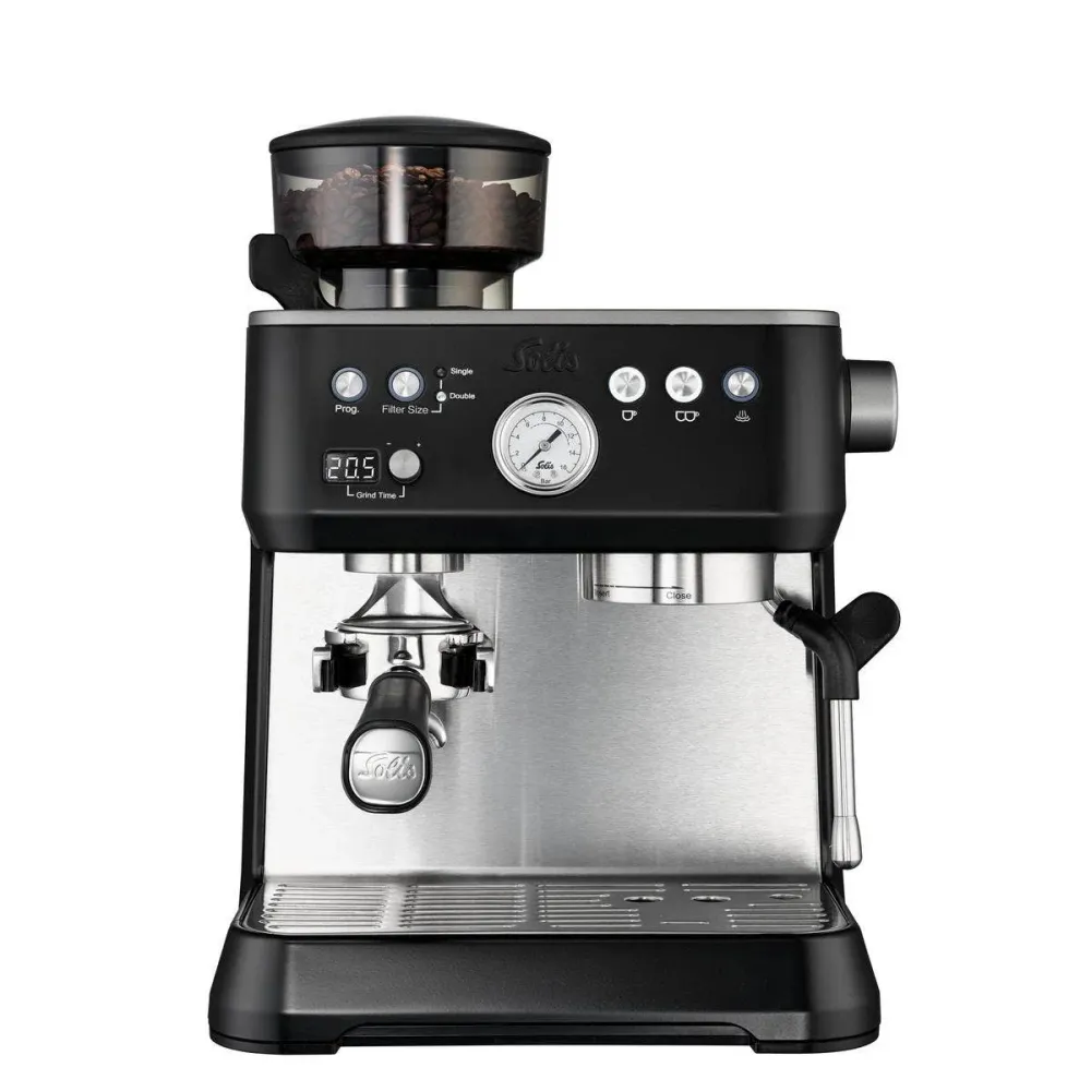 Solis Grind & Infuse Perfetta 980.69 Macchina per espresso (portafiltro) – 16 bar, 2,6 l, Montalatte