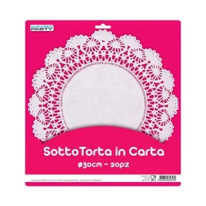 Sotto torta merletto d.30cm 20 pezzi 6189