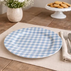 Sottopiatto Quadretti Blu Melamina 29 cm