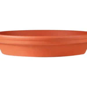 SPANG sottobicchiere argilla ø 32,9x6,7 cm terracotta smaltata trasparente