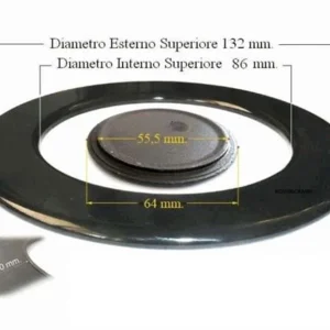 SPARTIFIAMMA PER CUCINA GAS GERMANIA / LOFRA SMALTATO NERO LUCIDO COD S 3219