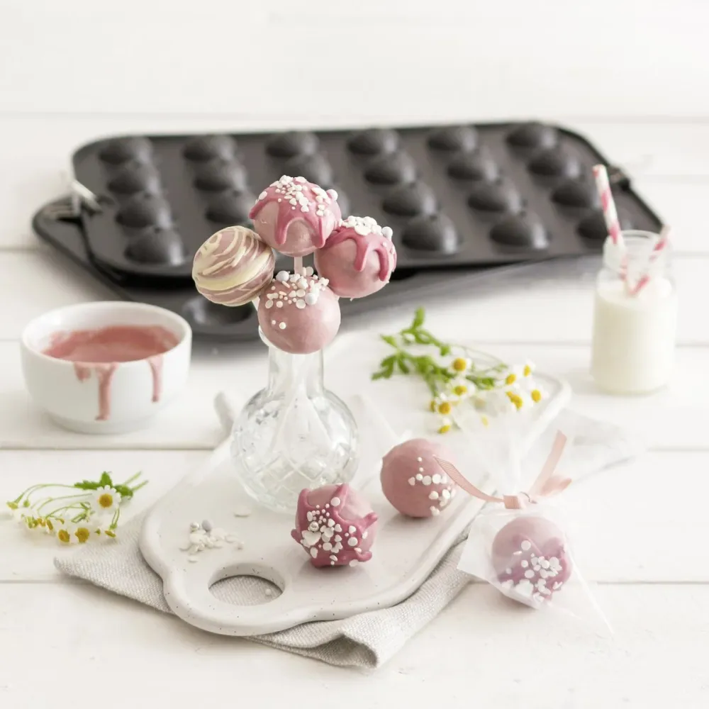 Stampi per cake pop, con bastoncini e sacchetti, 38 x 26 cm