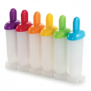 Stampi Per Ghiaccioli Bambini- - Supporto Cm.12X16, Nr.6 Stampi H Cm.12 - 2 Pezzi Tescoma