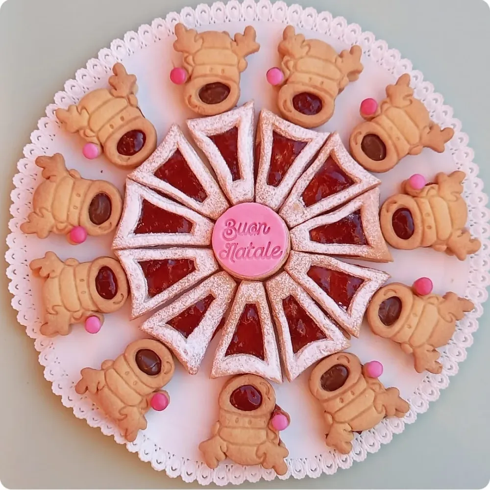 Stampo per biscotti forma di Biscotorta Renna (6 pz)
