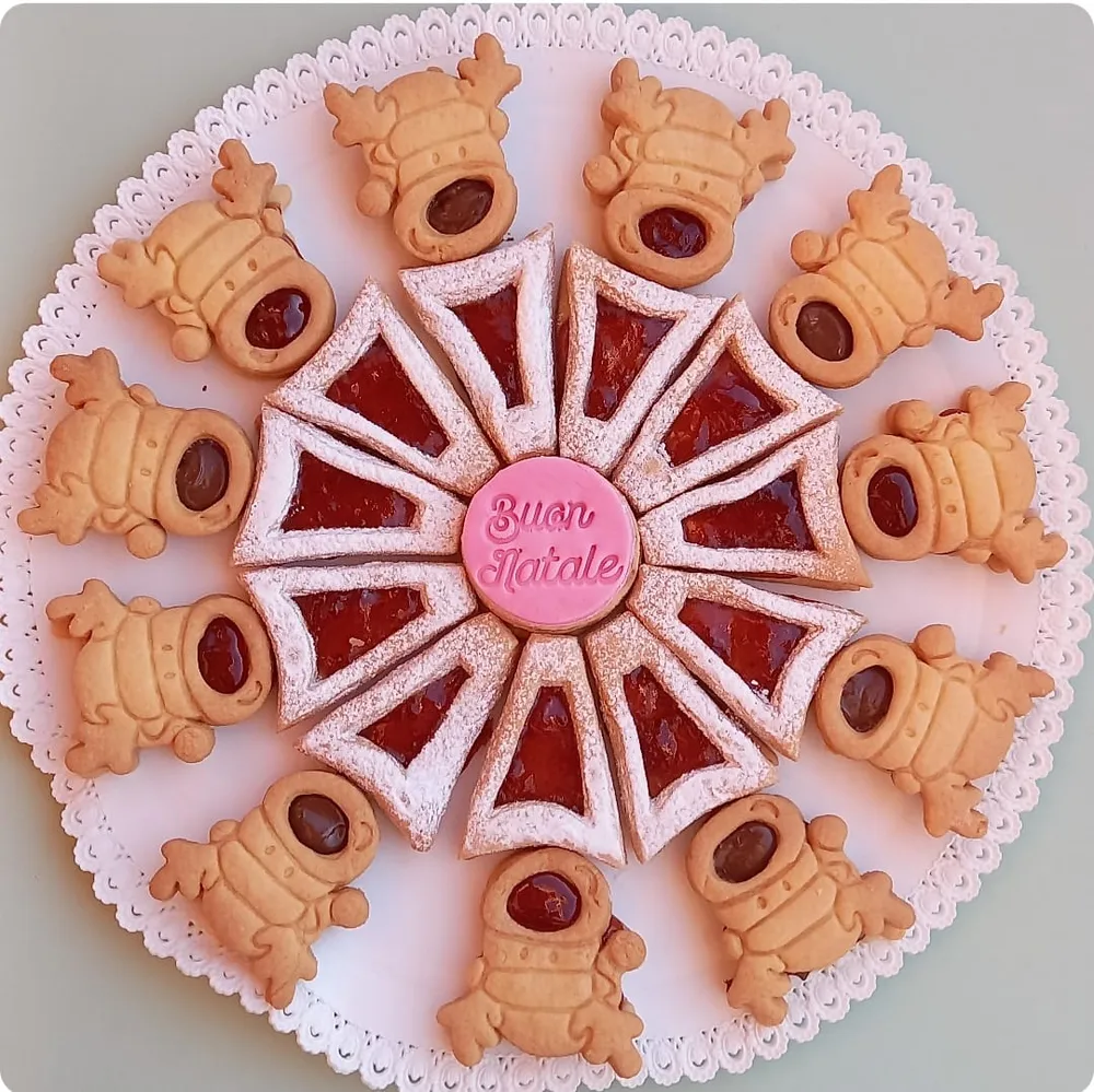 Stampo per biscotti forma di Biscotorta Renna (6 pz)