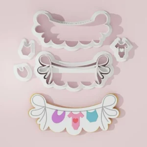 Stampo per biscotti forma di Festone Baby (5 pz)