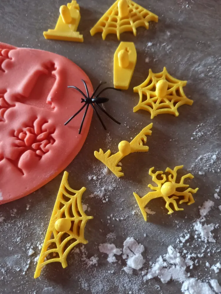 Stampo per biscotti forma di Set Timbri Halloween (7 pezzi)