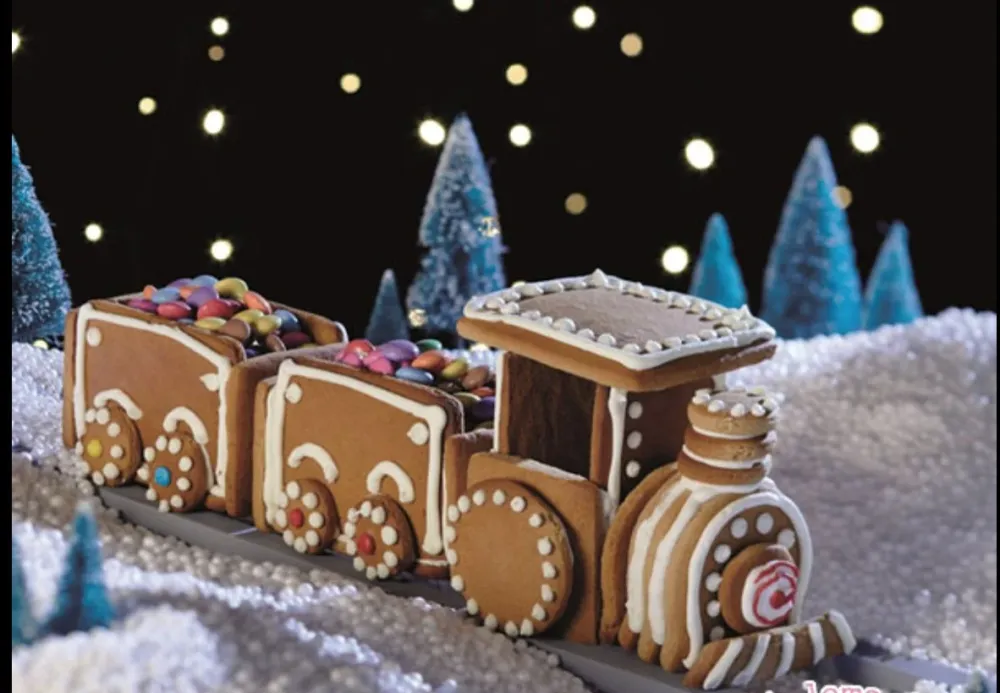 Stampo per biscotti forma di Set Trenino Natale 3d lungo 20 cm (8 pz)