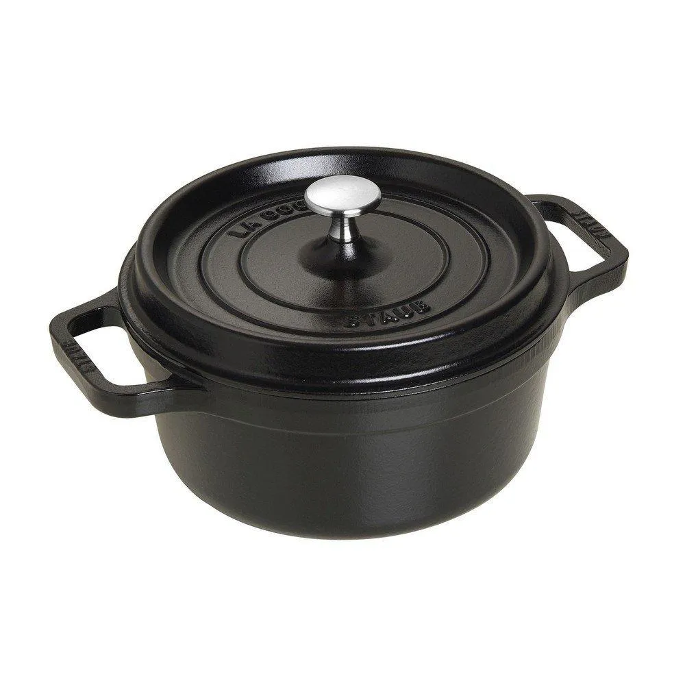 Staub Cocotte ghisa Tonda 26 cm Nero