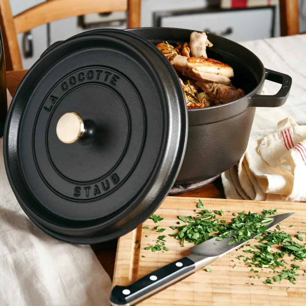 Staub Cocotte ghisa Tonda 26 cm Nero