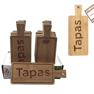 Tagliere bamboo h.23x9cmc/scritta tapas