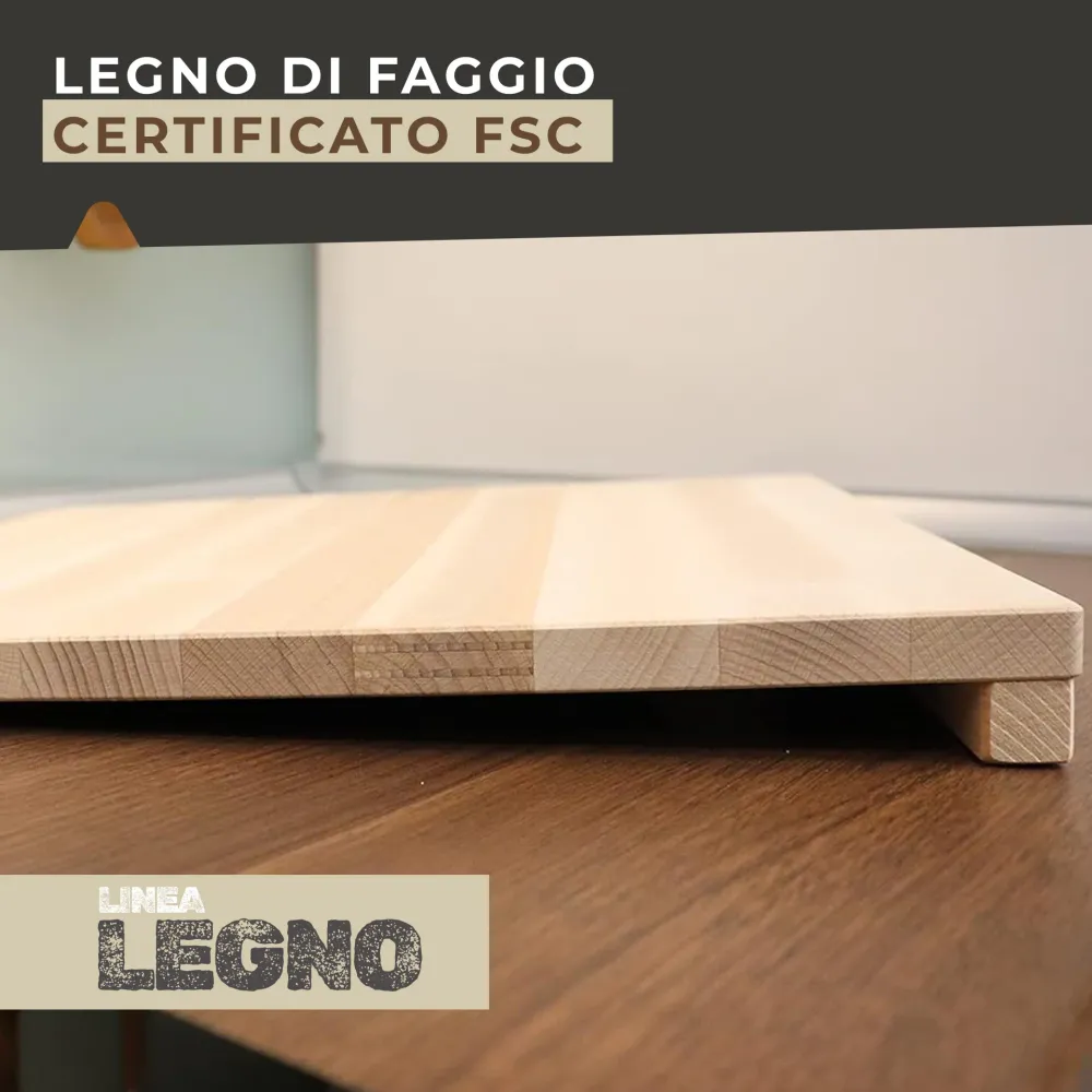 Tagliere spianatoia, legno di faggio, 40x40 cm