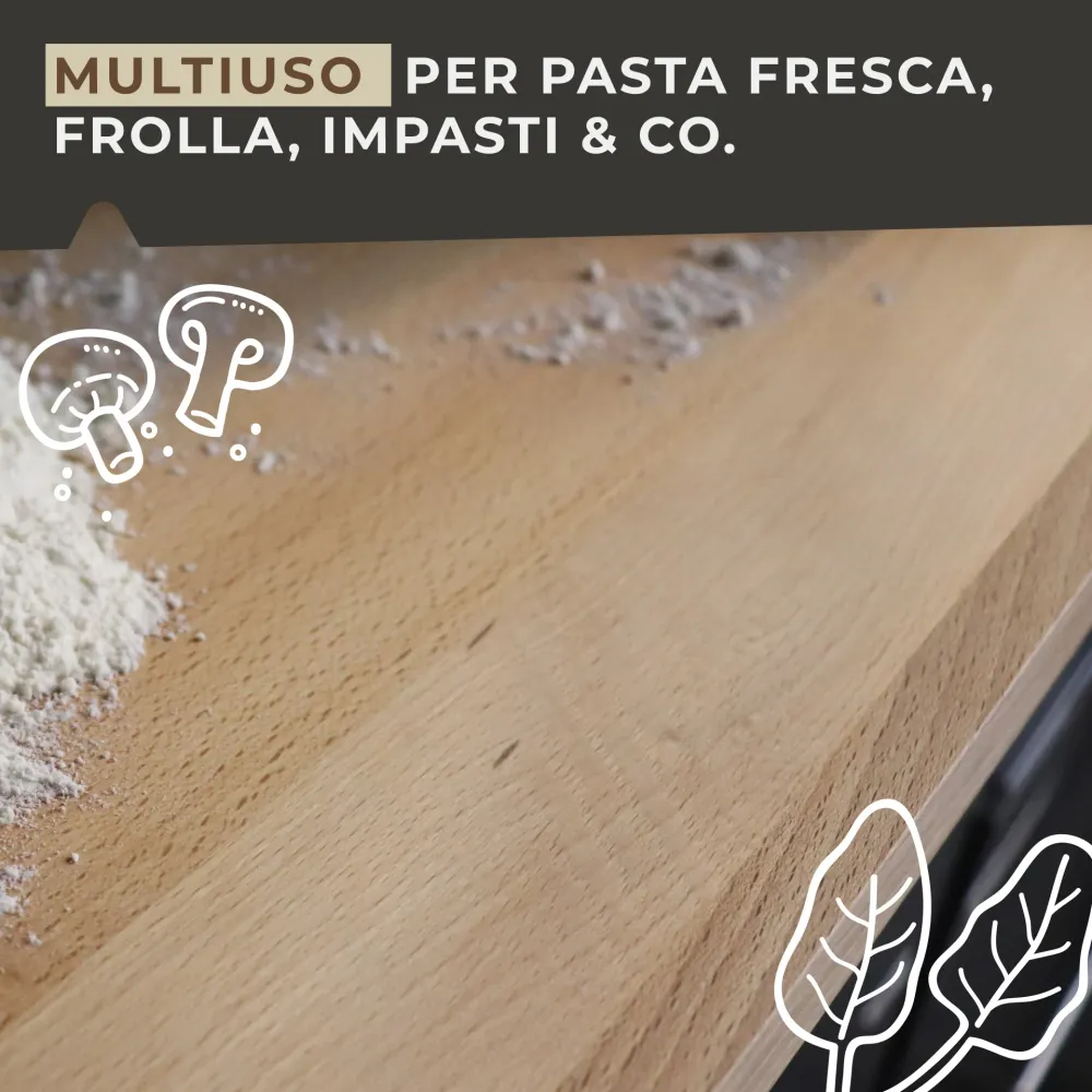 Tagliere spianatoia, legno di faggio, 40x40 cm