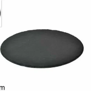 Tagliere Vassoio Piatto Tondo Pietra Ardesia Grigia Dimensioni 30 Cm Portata