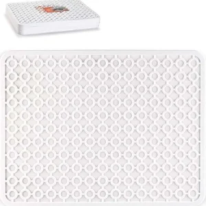Tappeto Tappetino Per Lavello Plastica Rettangolare Cucina Bianco 1192001