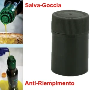 Tappi antirabbocco per lattine e bottiglie olio. Prezzo per Confezione.