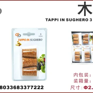 TAPPI SUGHERO 2,5CM 3 PEZZI 1/12PZ. CT240