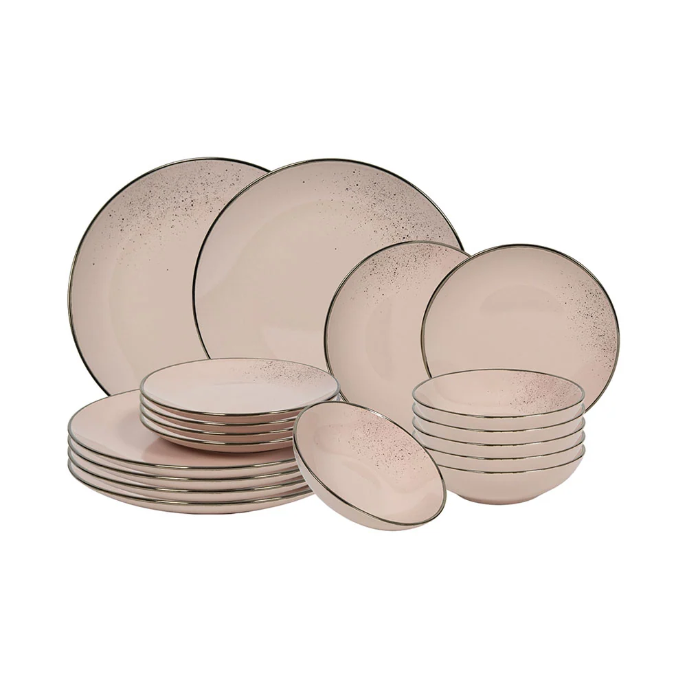 Tavola Kitchenware Lucca Servizio tavola 18 pezzi rosa