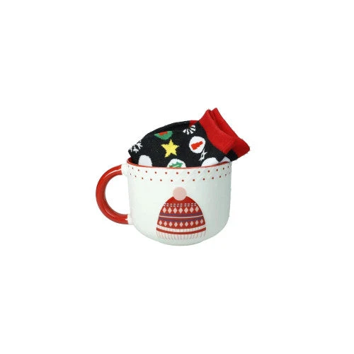 TAZZA COLAZIONE CAPPELLO NEW BONE CHINA C/CALZINI COTONE