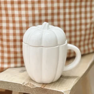 Tazza forma di zucca bianca Boltze