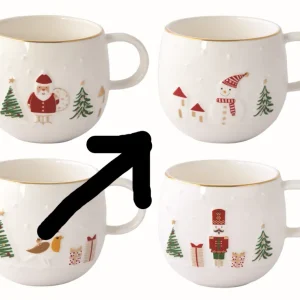 Tazza Mug porcellana Pupazzo di neve 300 ml LET IT SNOW