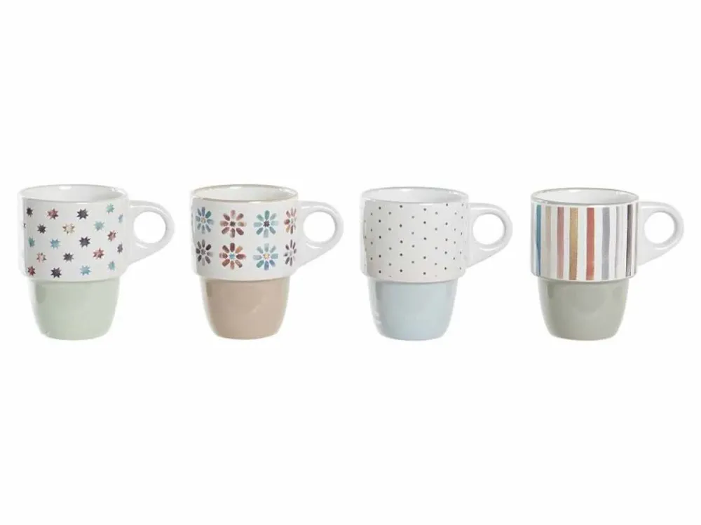 Tazza porcellana 12x8,5x11,5cm 400ml decoro africa 4 assortimenti