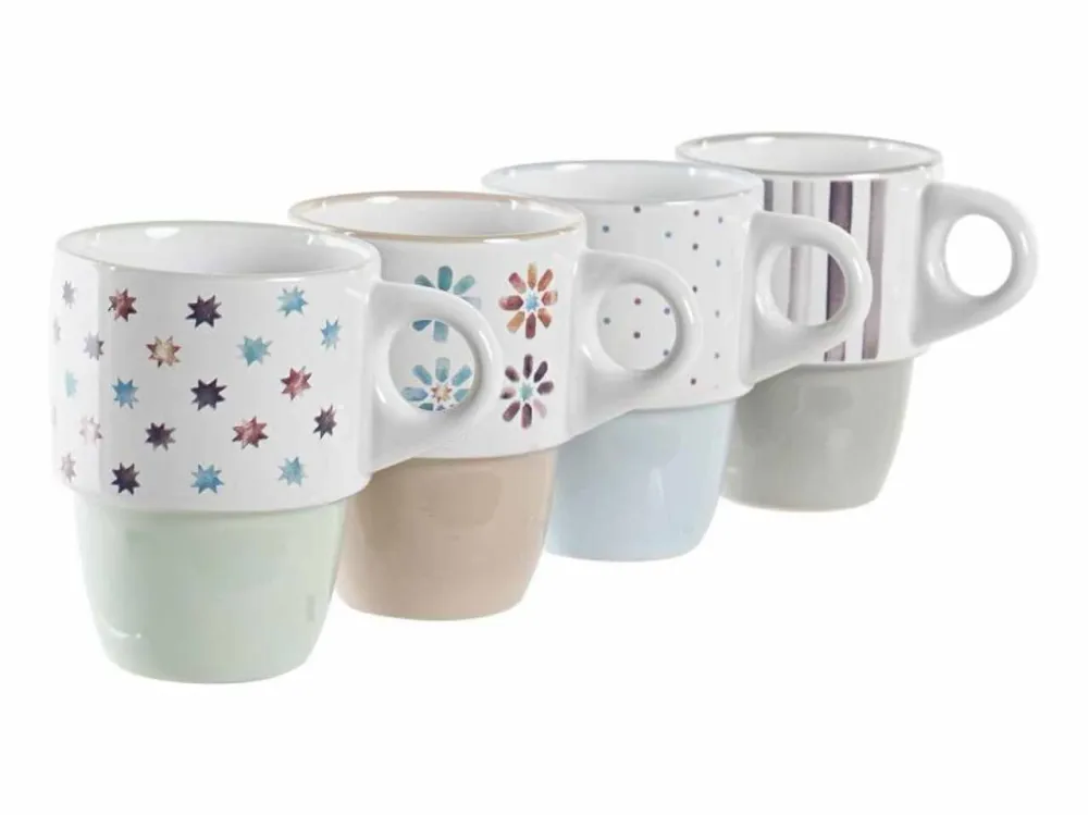 Tazza porcellana 12x8,5x11,5cm 400ml decoro africa 4 assortimenti