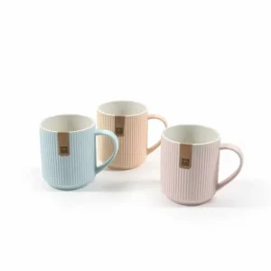Tazza porcellana 280ml. impilabile d.7.6xh.8.8cm colori assortiti