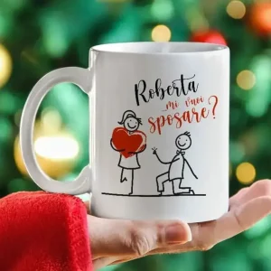 Tazza proposta di matrimonio mi vuoi sposare