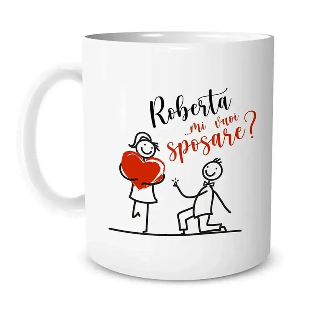 Tazza proposta di matrimonio mi vuoi sposare