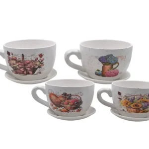 Tazzone con piatto grande ceramica 24x19cm