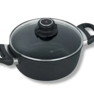 Tegame tondo con coperchio e due manici per induzione ø 28cm Swiss Diamond