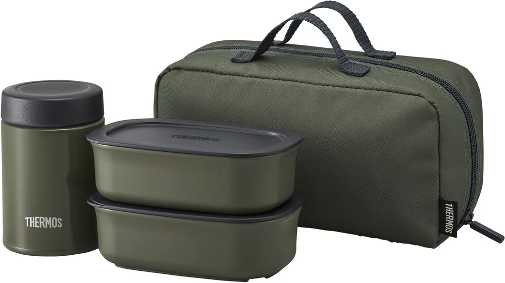 Thermos Set Pranzo Zuppa Isolato Vakuum 800ml JEA-801 Khaki