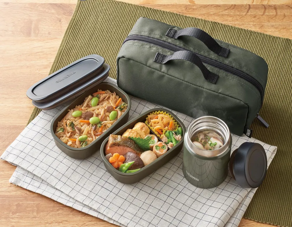 Thermos Set Pranzo Zuppa Isolato Vakuum 800ml JEA-801 Khaki