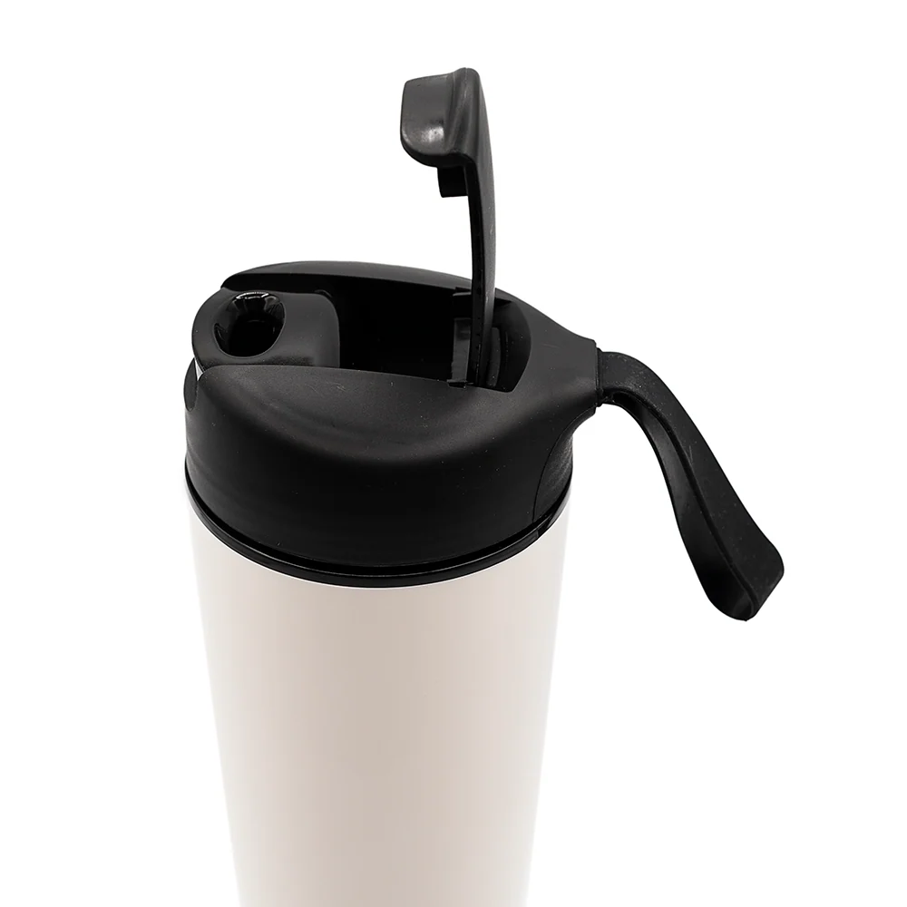 Thermos da viaggio classico bianco con tracolla n. 94535, 500 ml