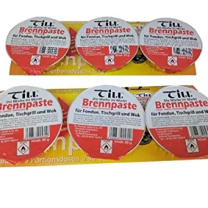 Till Brennpaste - Bruciatore base di fonduta, gel, 6 pentole da 80 g, confezione da 2