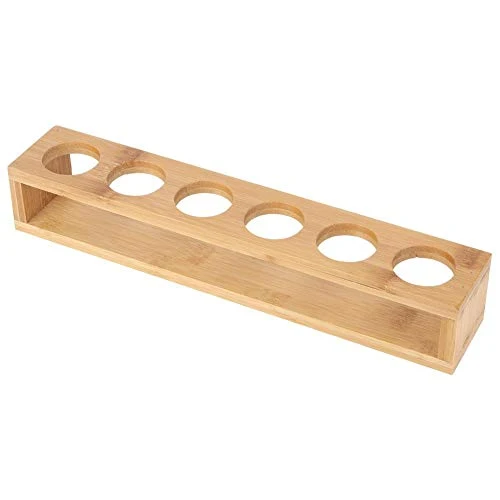 Portabottiglie per vino Portabicchieri vetro Porta desktop legno Singola 6 Bottiglie Portabottiglie Portabicchieri Esposit...