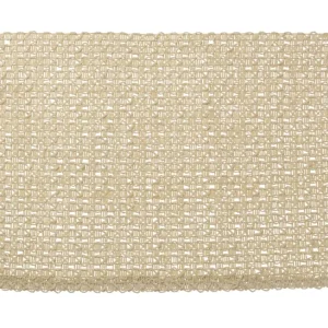 Tovaglietta segnaposto quadrata paglia Boho Intrecciata con Bordo Sfrangiato - Koopman H&S - 45x30 cm
