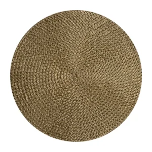 Tovaglietta tonda di colore sabbia 38cm