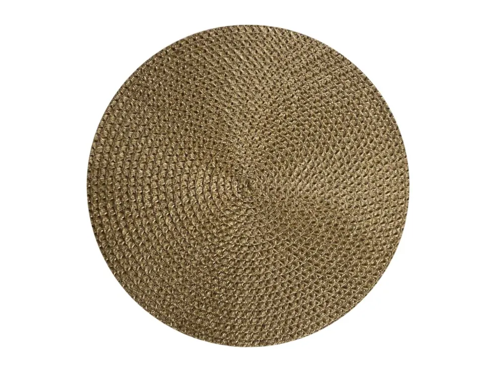 Tovaglietta tonda di colore sabbia 38cm