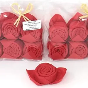 Tovaglioli Rosa rosso, set da 12, pronti per Materna, Comunione, Nacita e...
