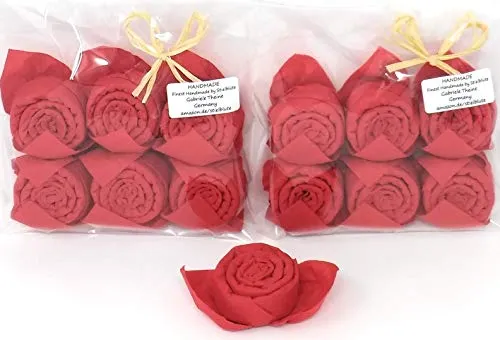 Tovaglioli Rosa rosso, set da 12, pronti per Materna, Comunione, Nacita e...