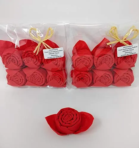 Tovaglioli Rosa rosso, set da 12, pronti per Materna, Comunione, Nacita e...